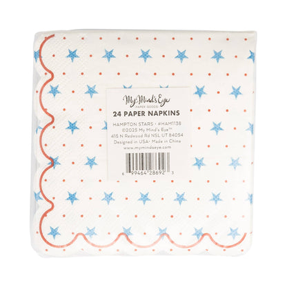 My Mind’s Eye - HAM1138 - Hamptons Petite Stars Cocktail Paper Napkin