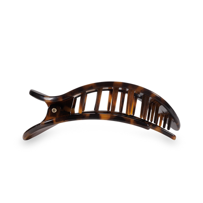 TELETIES - Round Flat Hair Clip | Medium | Tortoise