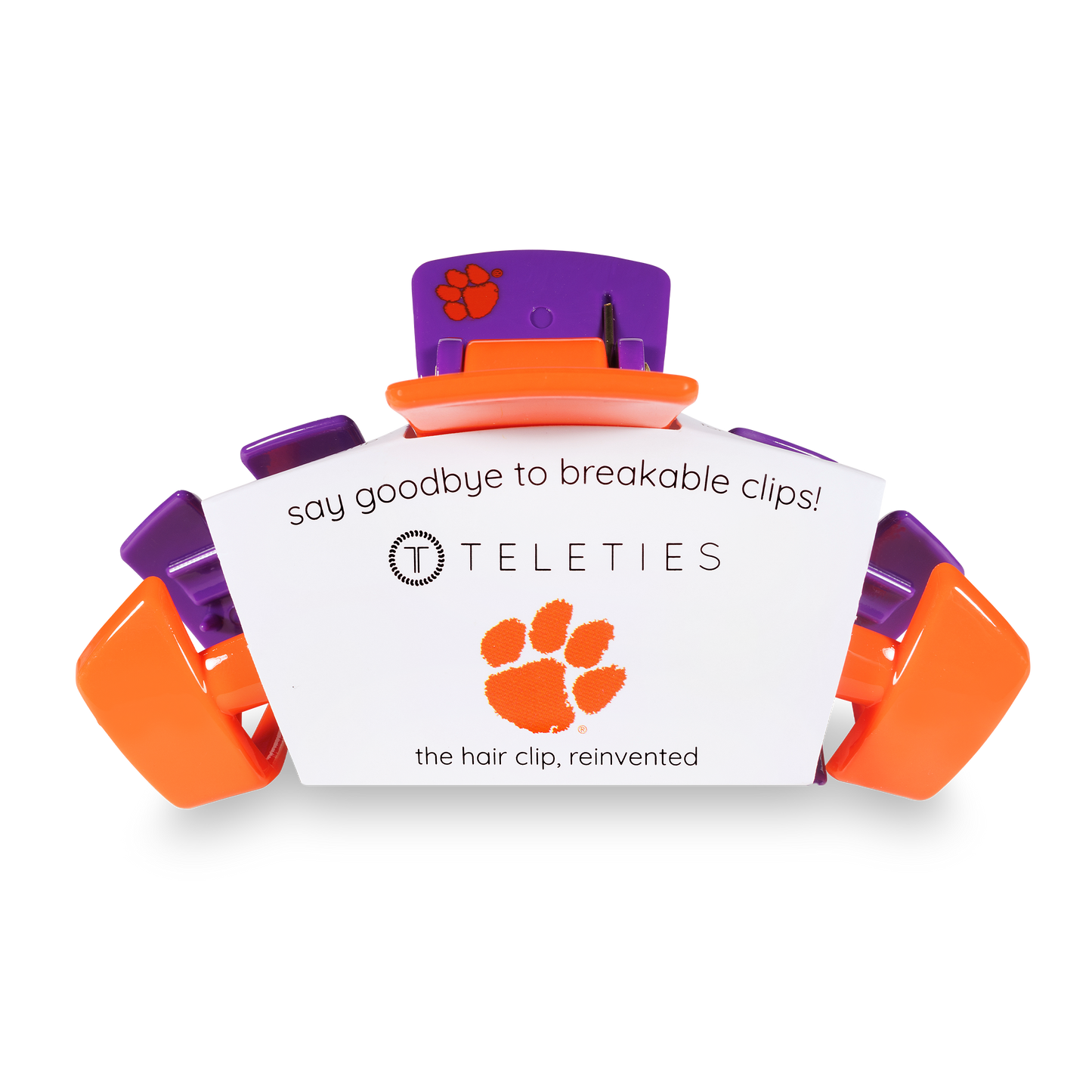 TELETIES - Clemson University Large Hair Clip