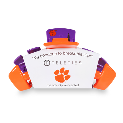 TELETIES - Clemson University Large Hair Clip
