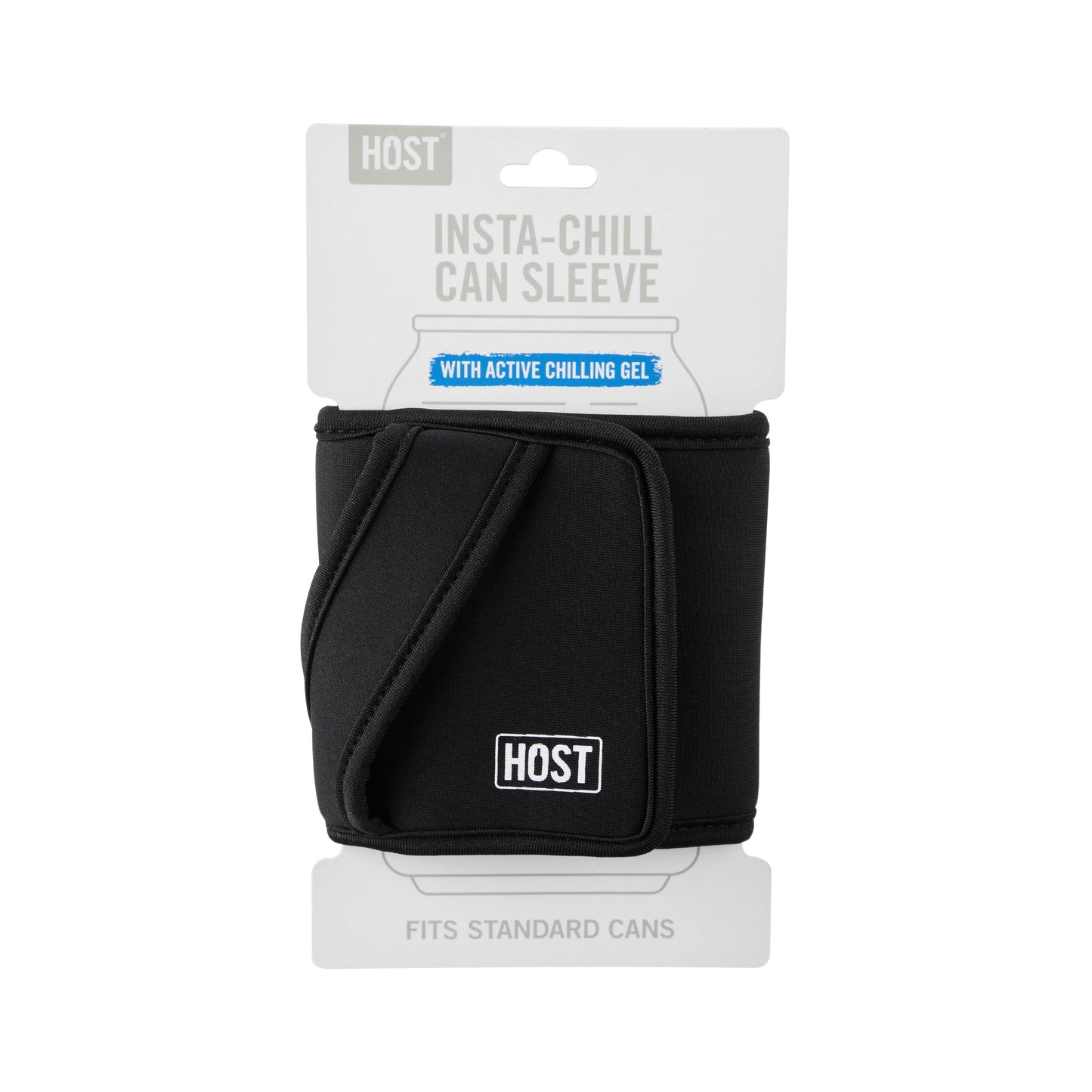 HOST - Insta-Chill Sleeve w/ Cooling Gel - Standard Cans - Black