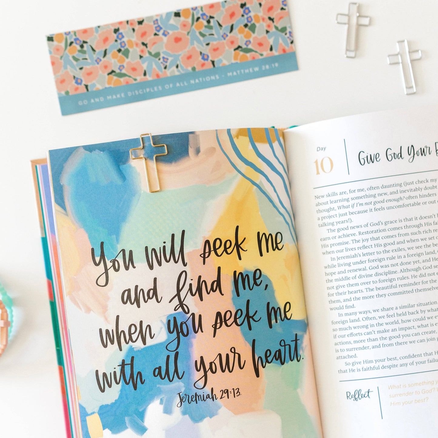 Ryan & Rose - Bookmark + Cross Paper Clips: Bookmark + Cross Paper Clips