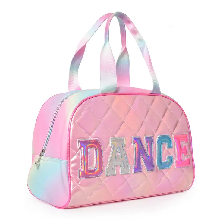 Dance Sequins Metallic Medium Sized Quilted Duffle Bag