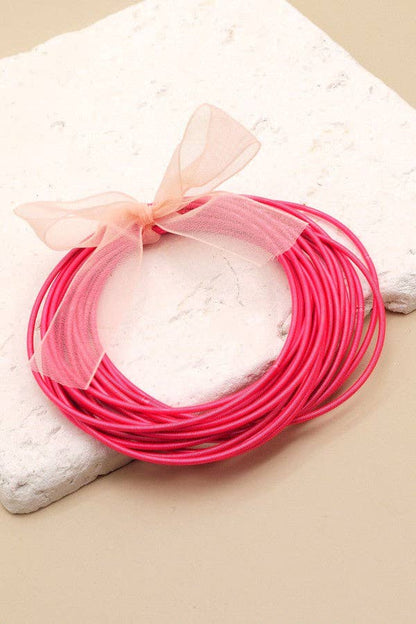 JOSSLYN by wall to wall - Guitar String Bracelets -20pcs set | 40B100: ROSE GOLD