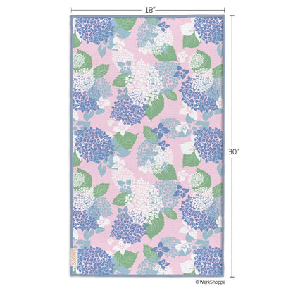 Hydrangea Tile Microfiber Towel