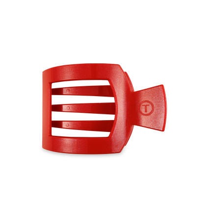 TELETIES - Square Flat Hair Clip | Medium | Rudolph Red