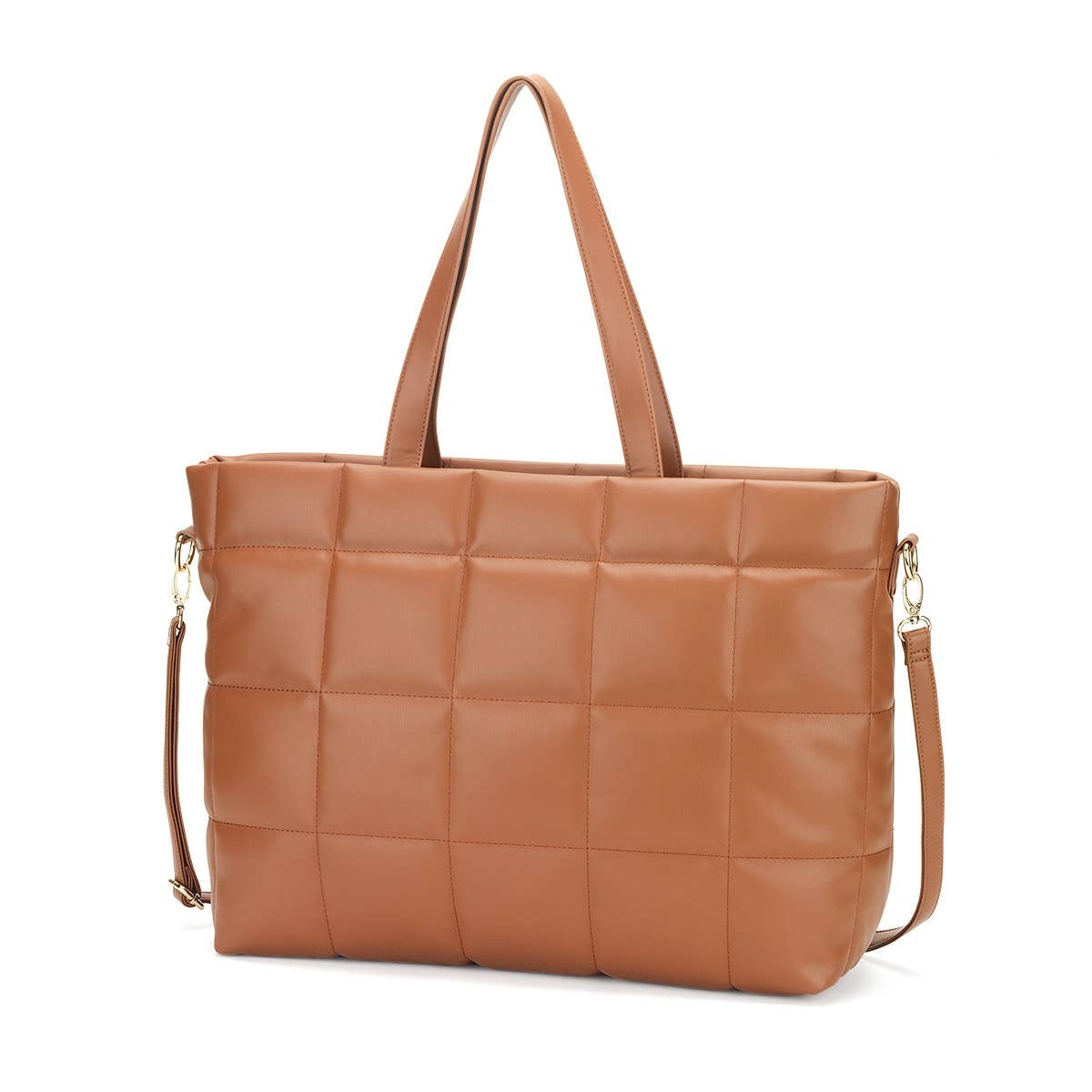 Viv&Lou - Camel Parker Puffy Tote