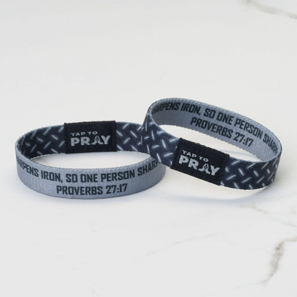 Versible - Tap To Pray® Wristband – Iron Sharpens Iron: Medium