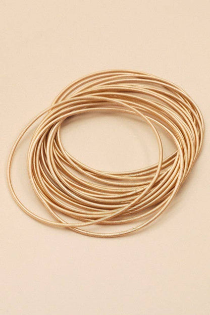 JOSSLYN by wall to wall - Guitar String Bracelets -20pcs set | 40B100: ROSE GOLD