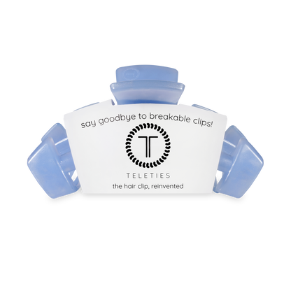 TELETIES - Classic Hair Clip | Medium | Blue Lagoon