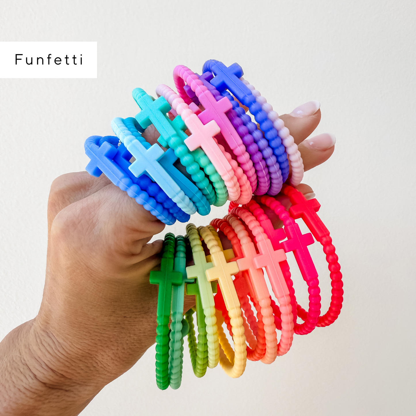 Ryan & Rose - Jesus Bracelets - 25 Packs: Kaleidoscope (25 Pack) / Extra Small