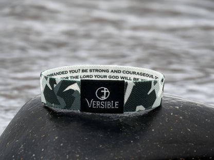 Versible - Stone Camo / Joshua 1:9 Wristband: Large