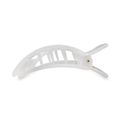 TELETIES - Coconut White Medium Flat Square Clip