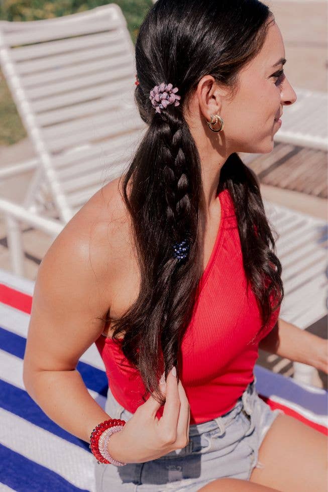 TELETIES - Spiral Hair Coils | Mixed Pack | Star Spangled Hair Ties
