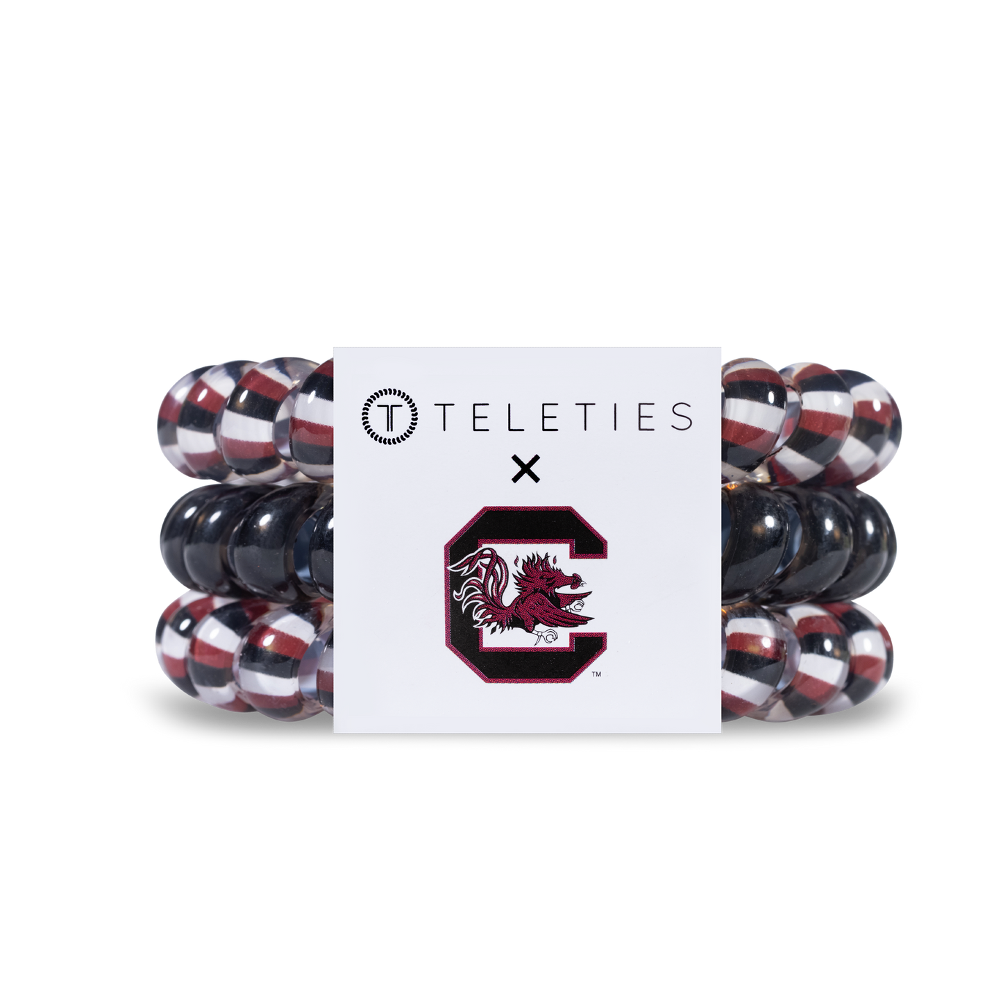 TELETIES - Spiral Hair Coils | Large | Univ. of South Carolina