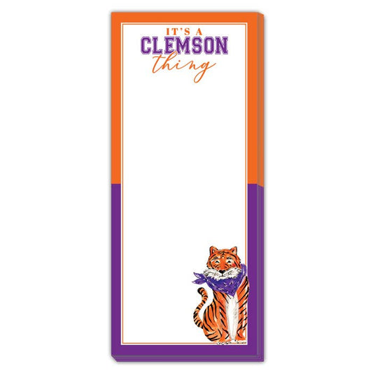 RosanneBeck Collections - It's a Clemson Thing Tiner Purple Bandana Skinny Notepad