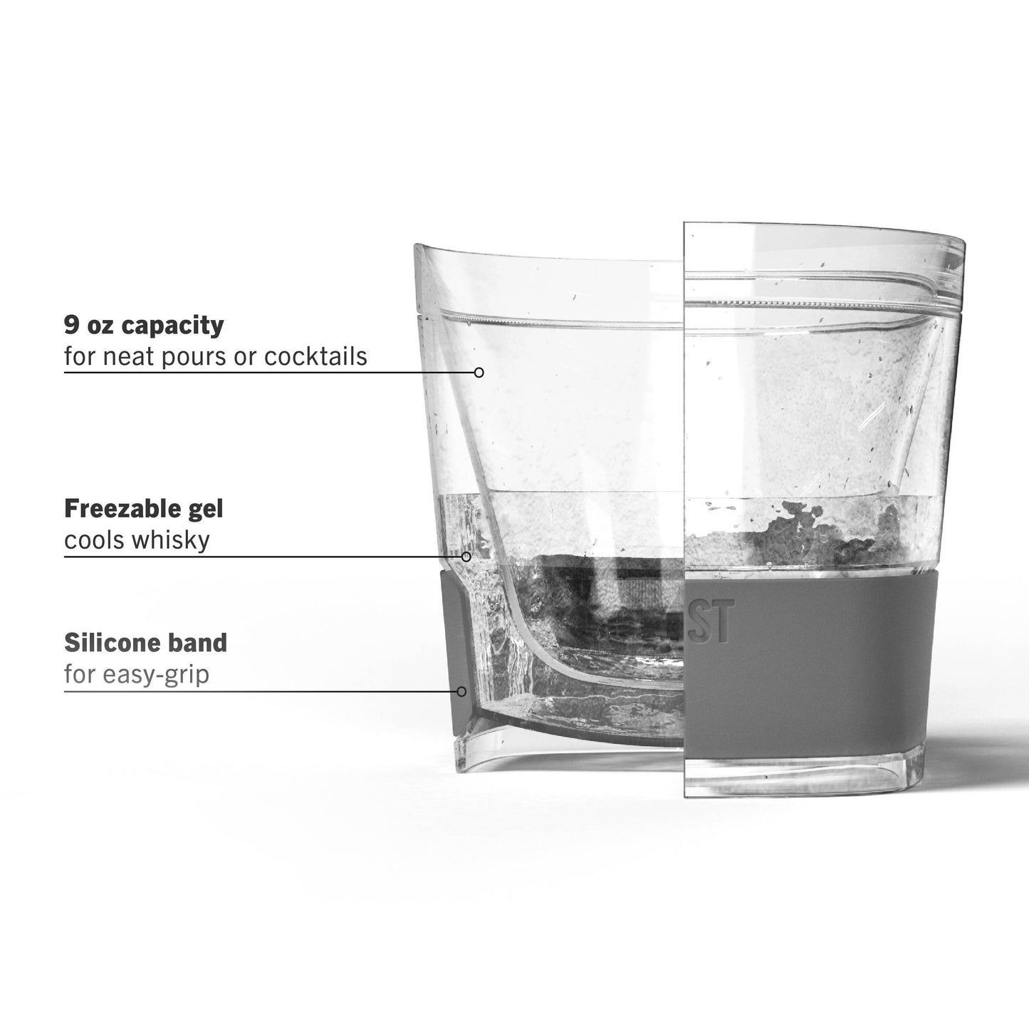 Whiskey FREEZE™ Cooling Cup in Smoke CDU by HOST®