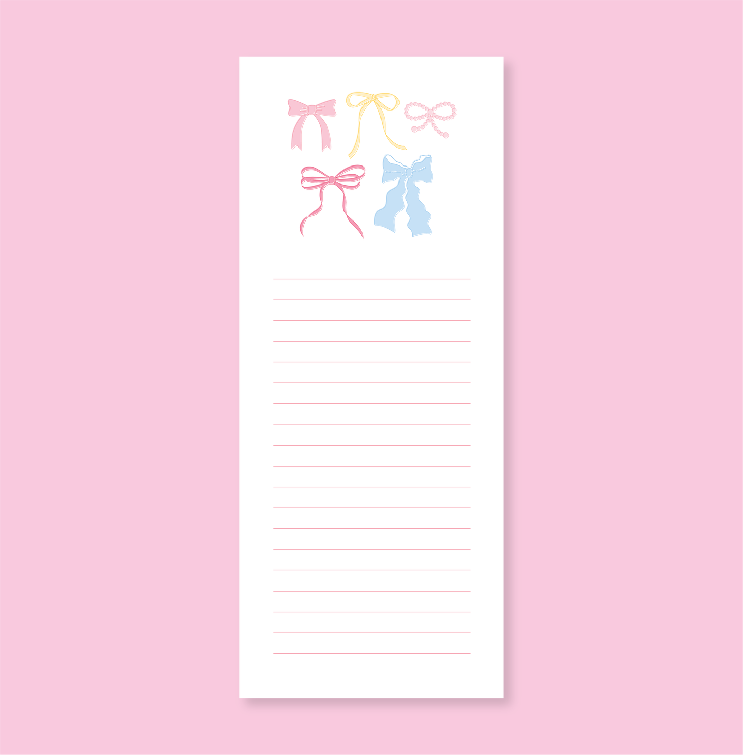 Rock Paper Scissors - Pastel Bows List Notepad