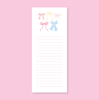 Rock Paper Scissors - Pastel Bows List Notepad