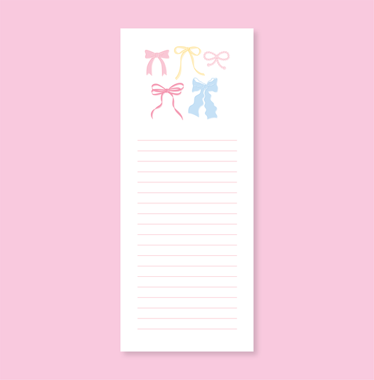 Rock Paper Scissors - Pastel Bows List Notepad