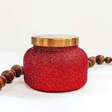 Capri Blue Red Glitter Jar 8 oz