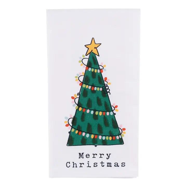 Glory Haus - Merry Christmas Twinkle Light Tea Towel - Holiday Decor