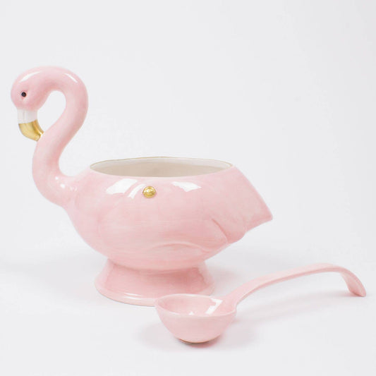 8 Oak Lane - Flamingo Punch Bowl & Ladle