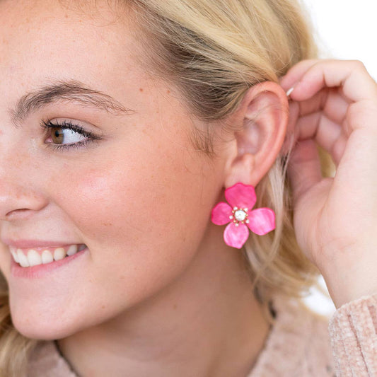 Viv&Lou - Hot Pink Clara Earrings