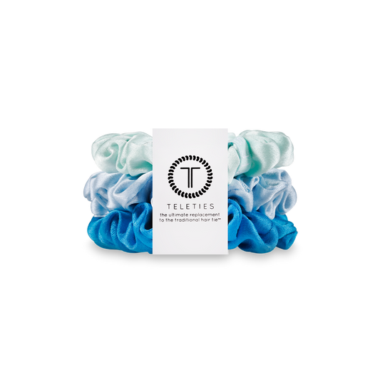 TELETIES - Blue My Mind - Silk Scrunchie Large