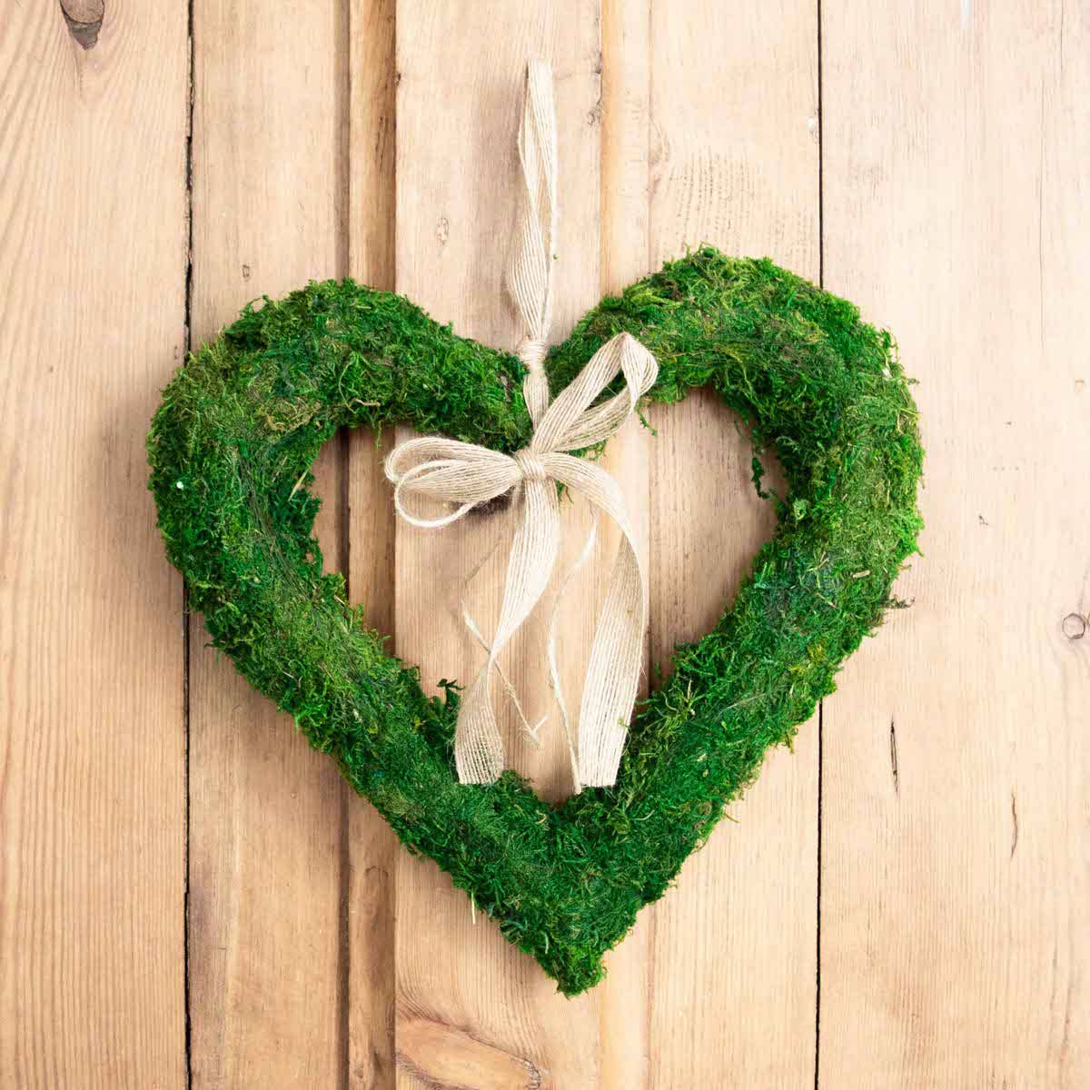 The Royal Standard - Moss Heart Decor   Green   12x12