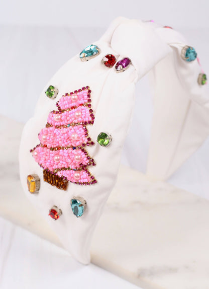 Dazzling Christmas Tree Headband WHITE MULTI: Default