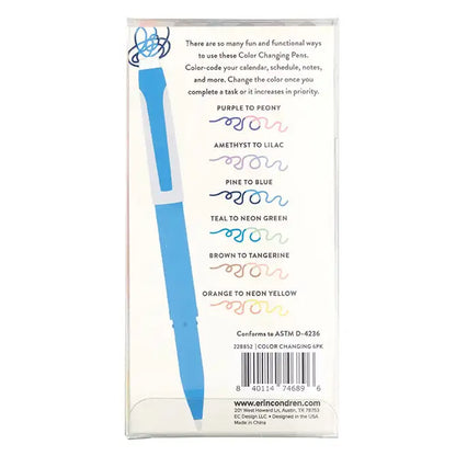 Erin Condren Design - Color Changing Gel Pens 6-pack