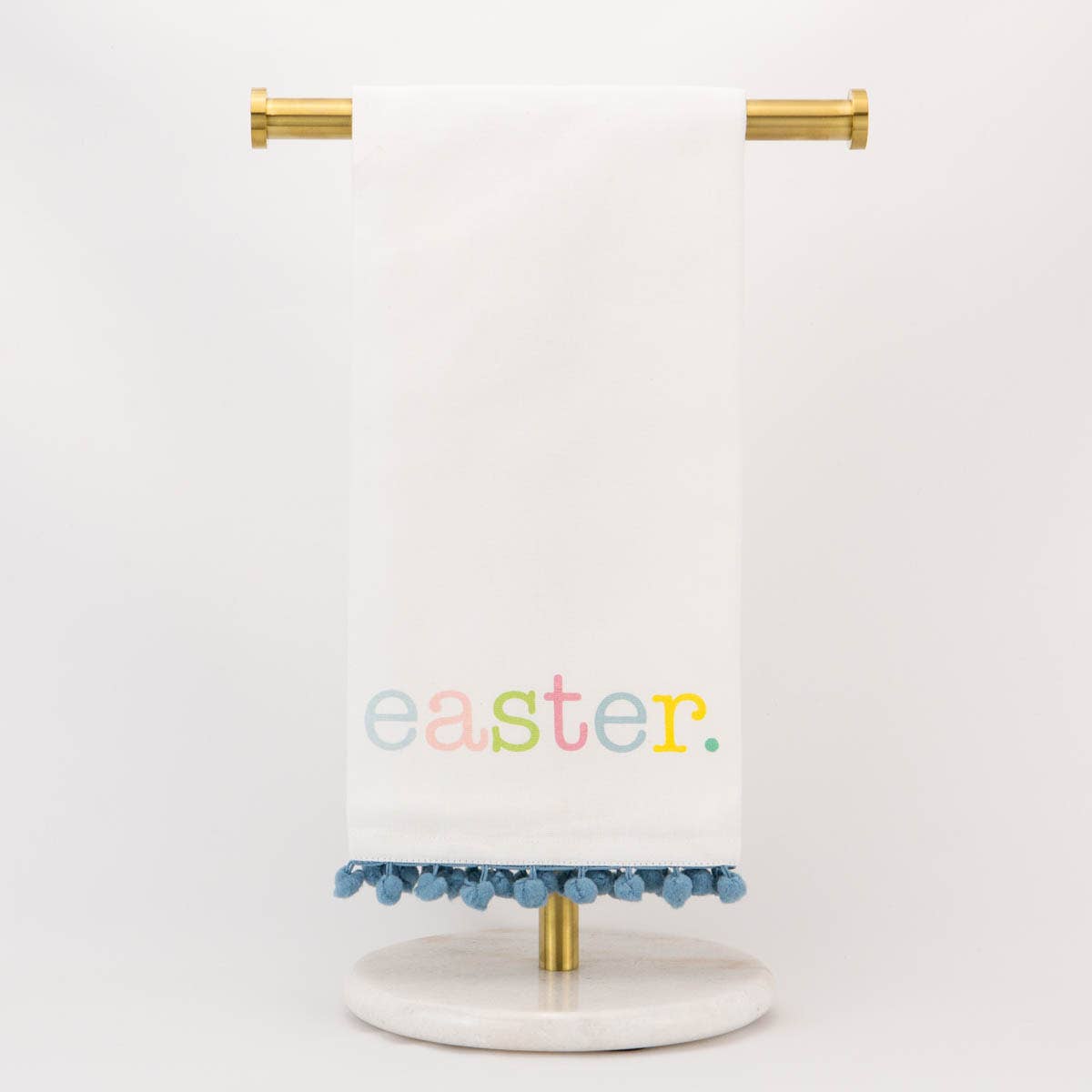 The Royal Standard - Easter Pom Pom Hand Towel   White/Multi   20x28