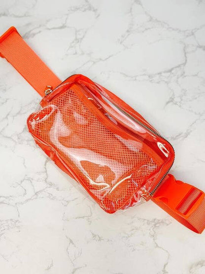 Prep Obsessed Wholesale - Everyday Clear Belt Bags: Pink