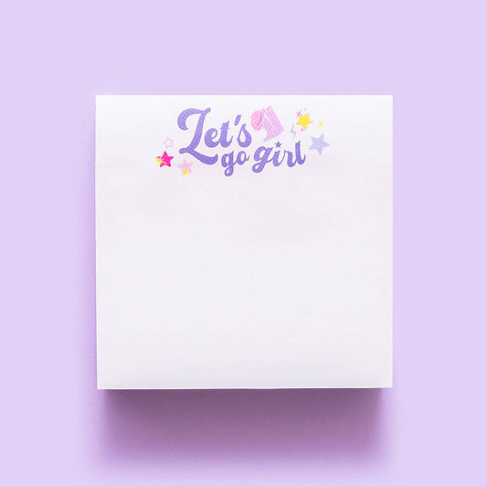 Taylor Elliott Designs - Sticky Notes Pad - Let's Go Girl