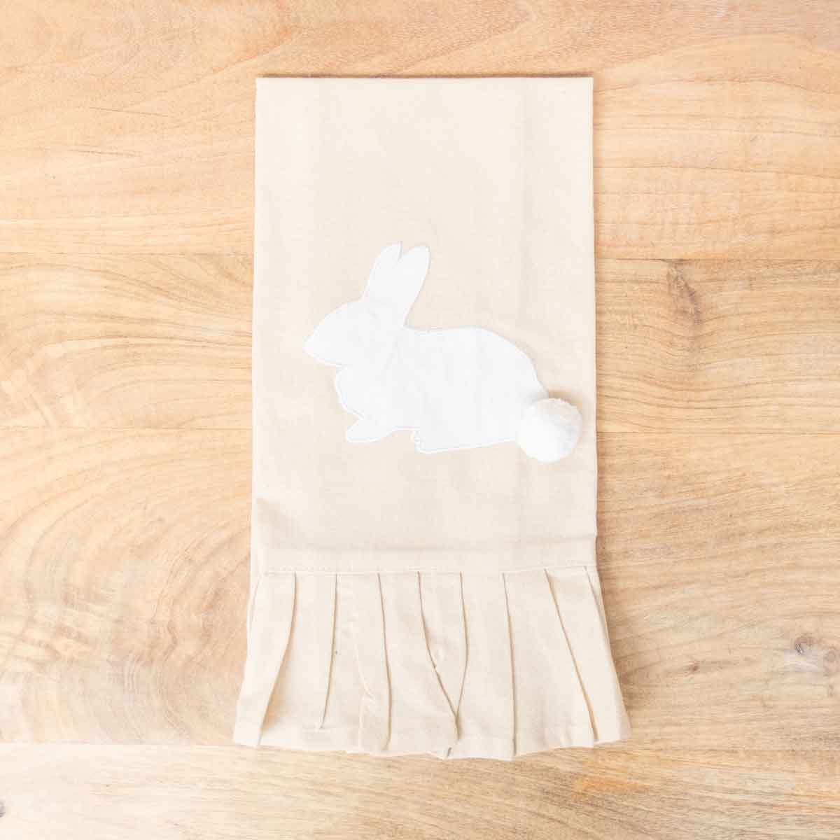 The Royal Standard - Cottontail Bunny Hand Towel   Oat/White   18x28