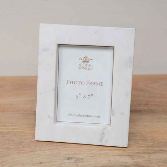 Marble Photo Frame   White   5x7