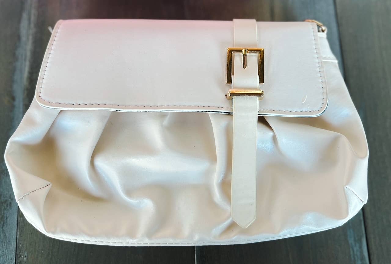 OBX Prep - Spring Vegan Leather Handbag Front Buckle: Pink