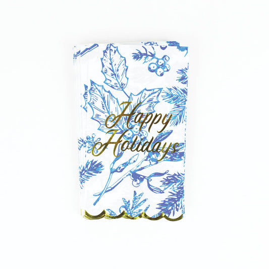 8 Oak Lane - Blue Foliage Paper Guest Towel Packs
