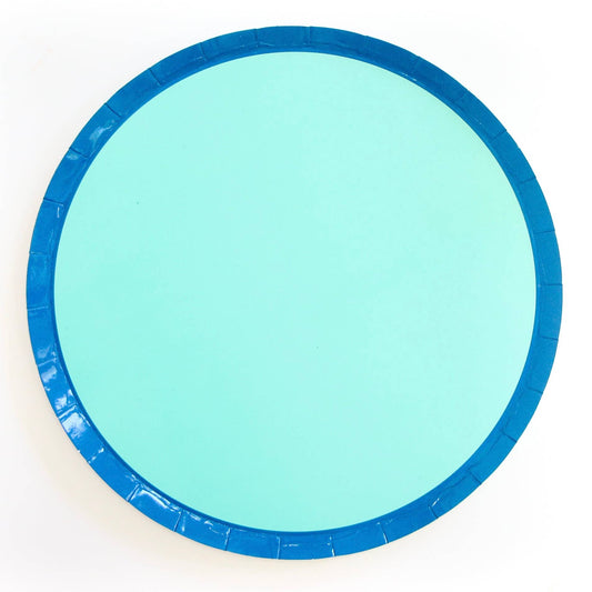 Kailo Chic - Blue and Navy color blocked paper plates