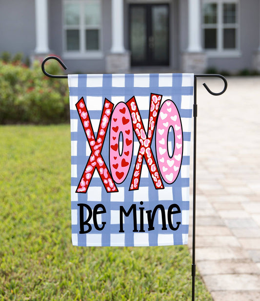 The Navy Knot - Valentine Garden Flag - XOXO: 12" x 18" - Double-Sided