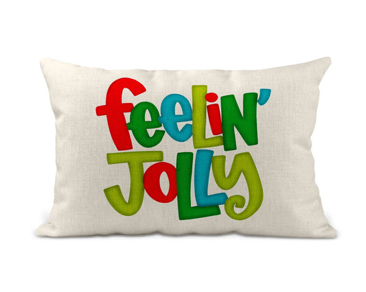 Christmas Pillow - Feelin’ Jolly: Pillow Cover