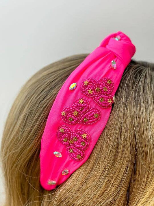 Prep Obsessed Wholesale - Cowgirl Embellished Headbands: Hot Pink