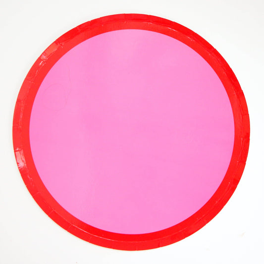 Kailo Chic - Red and pink color block paper plate