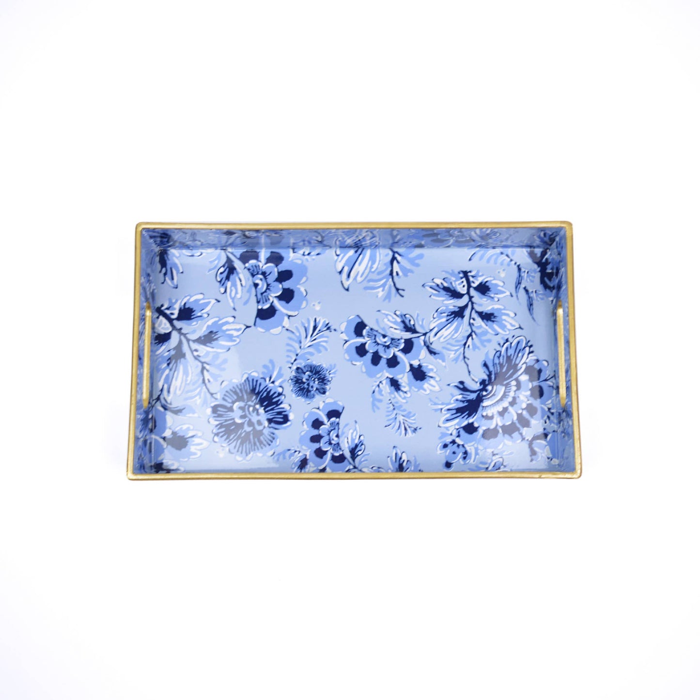 8 Oak Lane - Blue Floral Vanity Tray