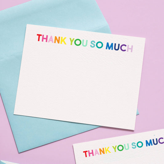 Joy Creative Shop - Thank you so much rainbow boxed note