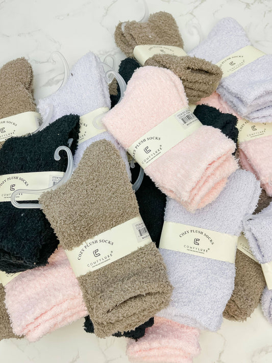 Prep Obsessed - Cozy Solid Sherpa Socks
