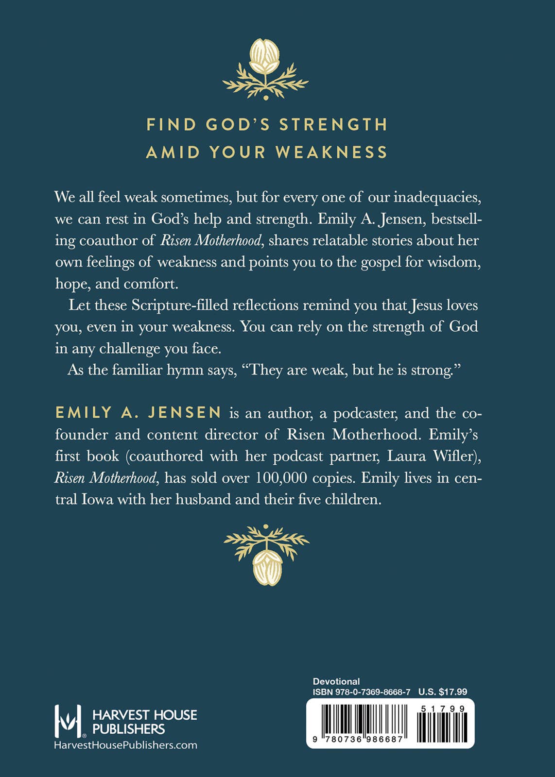 Harvest House Publishers - He is Strong, Book - Devotional