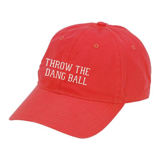 Viv&Lou - Throw The Dang Ball Embroidered Red Cap