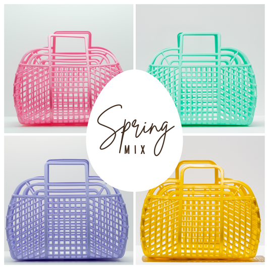 Spring Mix Large Retro Jelly Baskets